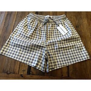 We Wore What Casual Cotton Shorts Pull On Gingham Plaid Size Small Boxers Womens